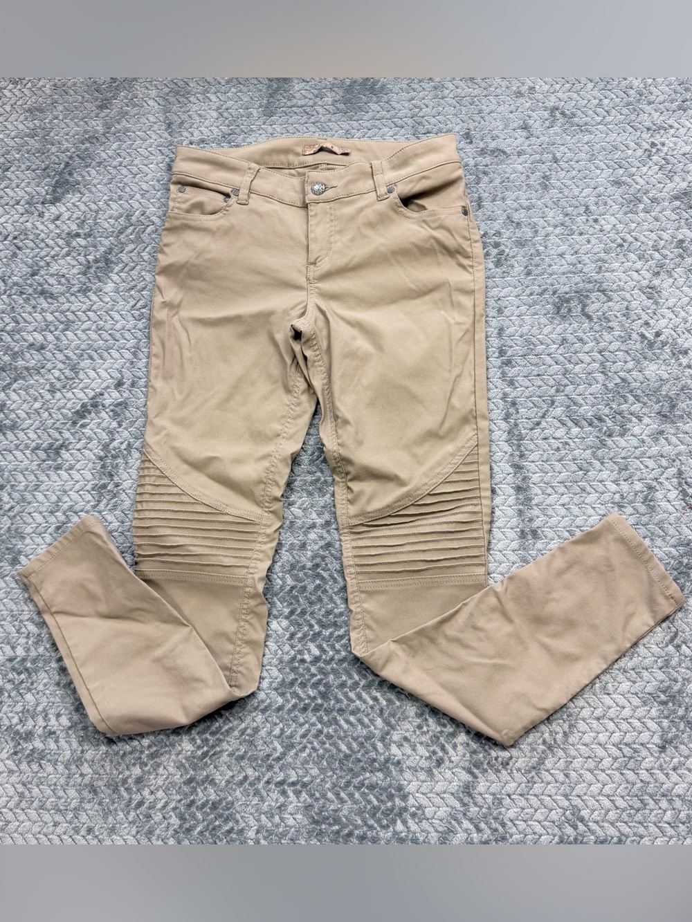 Prana Women's Kara Moto Skinny Pants - Khaki Tan Size 6 - Picture 3 of 14